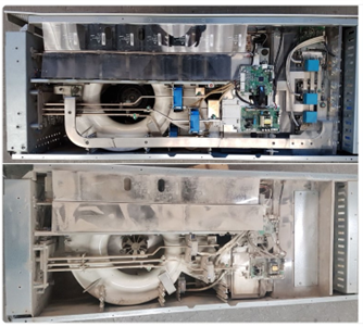 Fan before and after clean